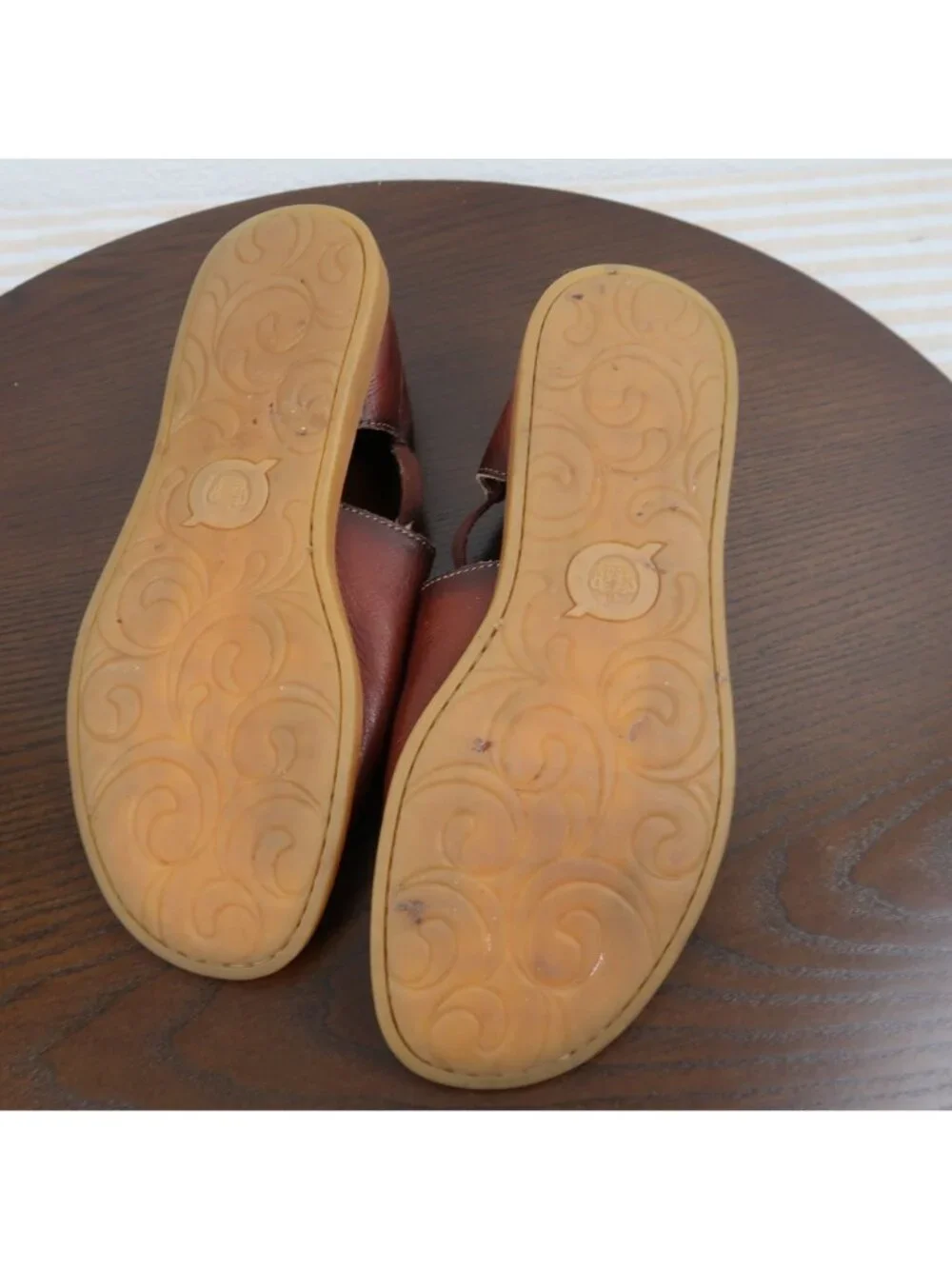 Born 9vCove Brown Leather Open-Toe Sandals With Slingback Strap & Cushioned Sole - Picture 8 of 8